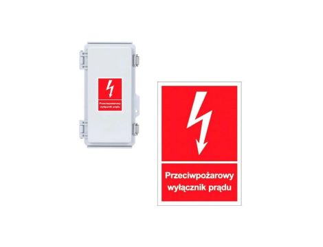 Trytyt Tablica samoprzylepna 74x105 PRZECIWPOŻAROWY WYŁĄCZNIK PRĄDU NOZ3-PPOZWP