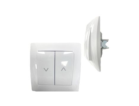 Włącznik Żaluzjowy Pojedynczy Łącznik Podtynkowy WESA 10A 230V Biały