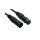 Zespół kablowy XLR, 500mm, złącze A: Męskie, złącze B: Żeńskie, Czarny