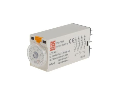 Przekaźnik czasowy zwłoczny jednofunkcyjny 0.5 → 10s 4PDT 4-stykowy 4PDT 110V ac