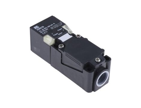 Czujnik indukcyjny PNP 40 mm w obudowie prostokątnej 200 mA 10 → 30 V dc IP68 250Hz