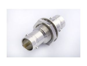 Przejściówka do złączy BNC, 75, 6GHz, Męski, Lutowane, Montaż w przegrodzie +165C -65C