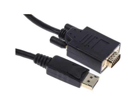 Kabel DisplayPort 2m Męskie DisplayPort to Męski adapter VGA Czarny