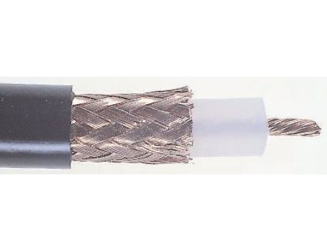 Kabel koncentryczny, 50m, RG213/U, Polichlorek winylu PVC, Czarny Bez zakończenia Bez zakończenia 50m, RS PRO Bez