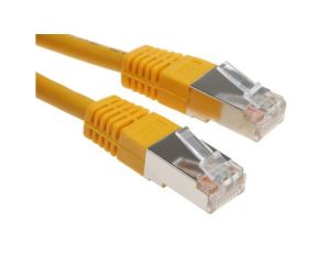 Kabel kategorii 6, Żółty, Wtyk RJ45/męski RJ45dł.: 5m, mat. koszulki: PVC