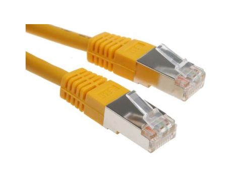 Kabel kategorii 6, Żółty, Wtyk RJ45/męski RJ45dł.: 5m, mat. koszulki: PVC