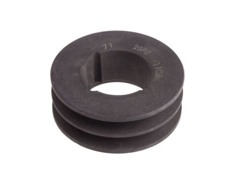 Krążek, śr. całkowita: 75mm, śr. otworu: 42mm, l. rowków: 2, Żeliwo, stal