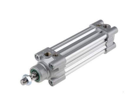 Siłownik profilowy, dwustronnego działania, CDEM Ø 40mm, skok 80mm, z amortyzacją elastyczną, RS PRO