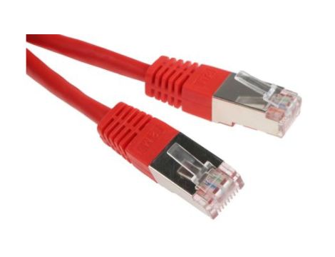 Kabel kategorii 6, Czerwony, Wtyk RJ45/męski RJ45dł.: 2m, mat. koszulki: PVC