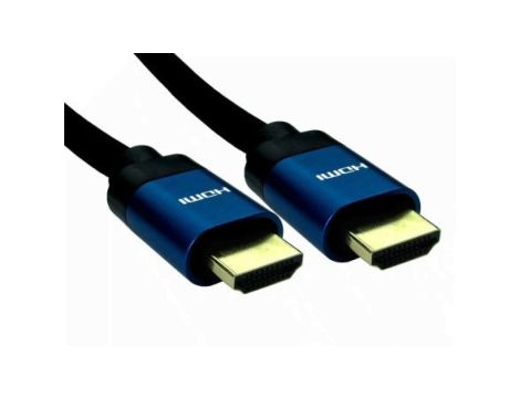 3m 8K HDMI M-M 28awg Blue Aluminium Hood