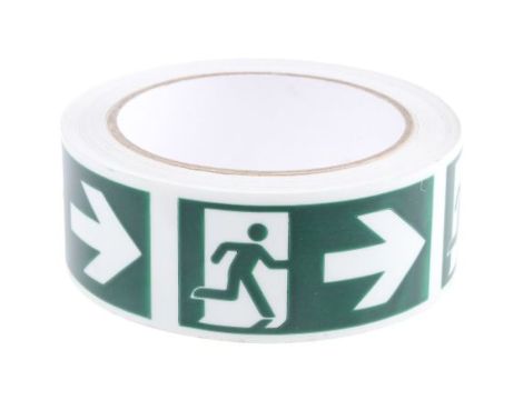 Taśma odblaskowa, kolor: Zielony, 40mm x 10m, RS PRO