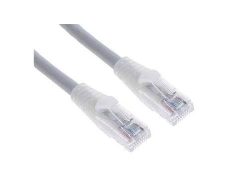 Kabel kategorii 6, Szary, Wtyk RJ45/męski RJ45dł.: 10m, mat. koszulki: PVC