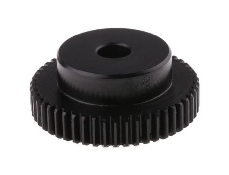 Koło zębate walcowe, moduł: 1, l.zębów: 50, śr. piasty: 35mm, śr. otworu: 10mm, Stal