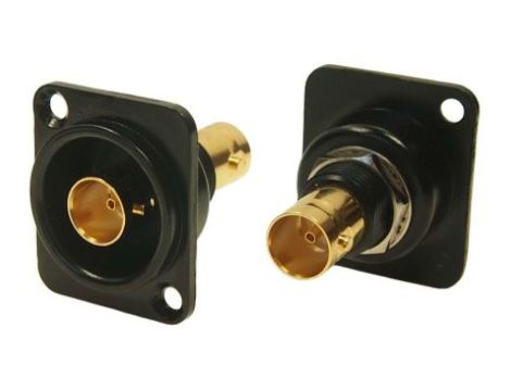 Złącze koncentryczne, 75, 12GHz, Męski, Lutowane, Montaż na panelu +70C -35 C