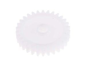 Koło zębate walcowe, moduł: 1, l.zębów: 30, śr. piasty: 14mm, śr. otworu: 6mm, POM