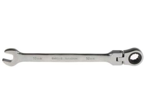 Uniwersalny klucz zapadkowy, roz. 10 mm, dł. 160 mm, materiał: Stal chromowo-wanadowa, RS PRO