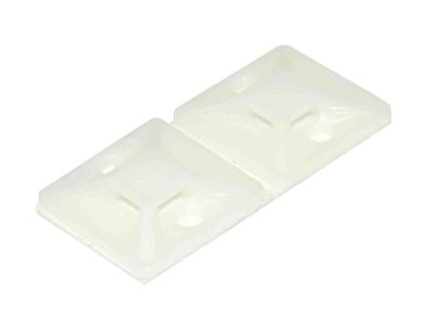 Mocowanie opaski kablowej samoprzylepne, 19.5mm x 19,5 mm, kolor: Naturalny, 100-szt., RS PRO