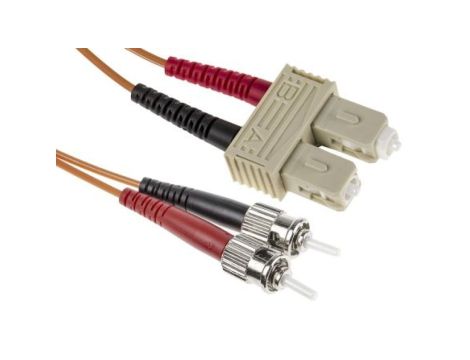 Kabel światłowodowy, średnica: 62.5/125m, OM1 Wielomodowy, Pomarańczowy, ST/SC