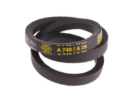 Pas napędowy, profil A, materiał: PET, guma, 13mm x 8mm x 710mm, RS PRO