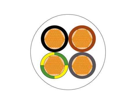 Sieciowy kabel zasilający 4 Core Polichlorek winylu PVC Sheath Biały 10.63mm od , 300 V, 500 V