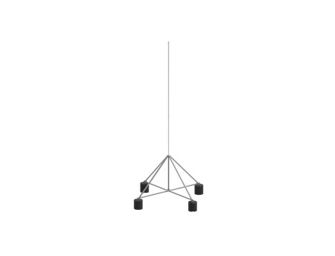 Maszt na czworonogu do zwodów poziomych wysokich 2m aluminium/ocynk ogniowy 65.2 AL/OG ZA 4P CZ 65142092