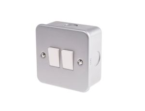 Włącznik światła, 6A, 240V, 2-przyciskowy, 2-biegunowy, IP20, RS PRO