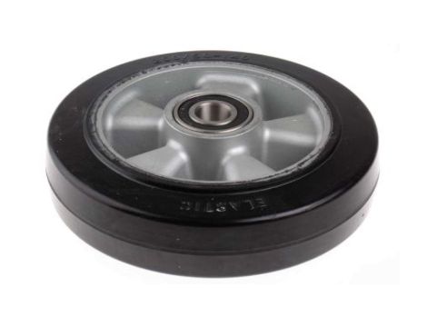 Kółko do wózka, Lite, Guma, Czarny, obc.: 400kg, śred.: 200mm, szer.: 50mm