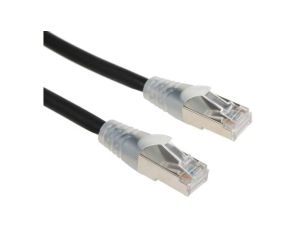 Kabel kategorii 6, Czarny, Wtyk RJ45/męski RJ45dł.: 1m, mat. koszulki: LSZH