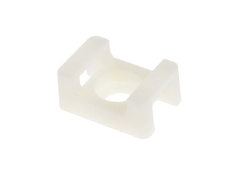 Mocowanie opaski kablowej, 23mm x 16 mm, kolor: Biały, 250-szt., -45→ +85 C., RS PRO