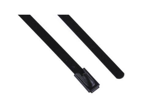 Opaska kablowa 200mm 4,6 mm Stal nierdzewna z powłoką poliestrową 100 sztuk RS PRO