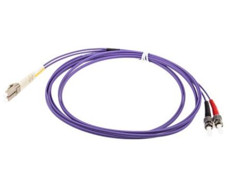Kabel światłowodowy, średnica: 50/125m, OM3 Wielomodowy, Fioletowy, LC/ST