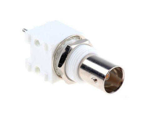 Złącze BNC, 75, 0 to 1GHz, Żeński, Przepust, Montaż na płytce drukowanej