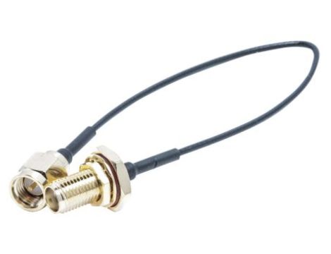 Kabel koncentryczny, Czarny Gniazdo SMA Wtyk SMA 150mm, RS PRO Z zakończeniem