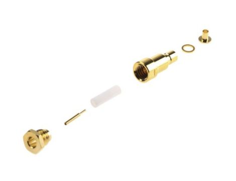 Złącze koncentryczne, 50, 4GHz, Męski, zaciskane, Montaż na kablu