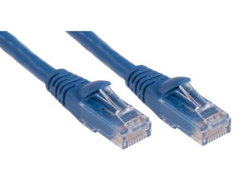 Kabel kategorii 6, Niebieski, Wtyk RJ45/męski RJ45dł.: 1m, mat. koszulki: PVC