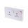 Gniazdo wtykowe podwójne natynkowe z przełącznikiem kolor Biały W budynkach, 13A, IP40 230V ac