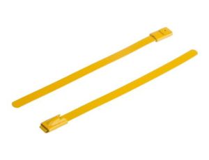 Opaska kablowa 100mm 4.6 mm Stal nierdzewna z powłoką poliestrową 100 sztuk RS PRO