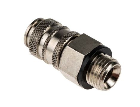 Szybkozłączka pneumatyczna, materiał Mosiądz, złącze G 1/4 męskie, RS PRO Camozzi, Legris, Rectus 21, Rectus 90