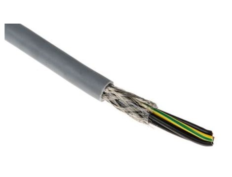 Kabel sterowniczy CY 7-żyłowy Ekranowany Polichlorek winylu PVC, 1 mm, 50m, 15 A, Ø 8.6mm, RS PRO
