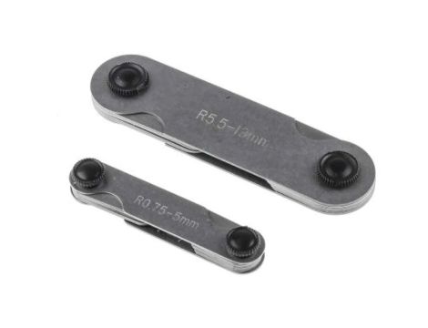 Zestaw do pomiaru promienia, typ: Wskaźnik promienia, Jednostki metryczne, l. łopatek: 16, przyrost: 0.25mm