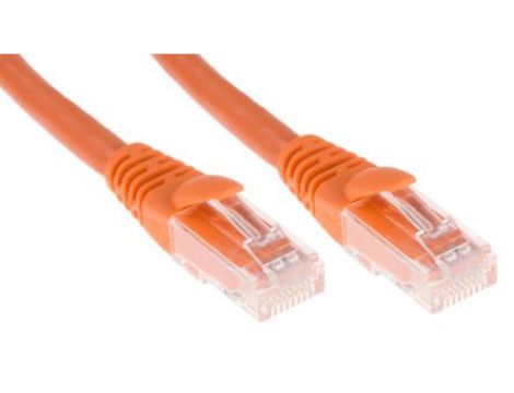 Kabel kategorii 6, Pomarańczowy, Wtyk RJ45/męski RJ45dł.: 1m, mat. koszulki: LSZH