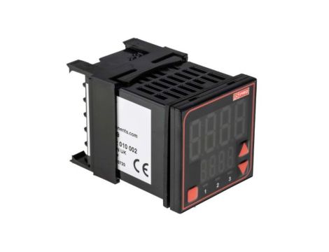 Regulator temperatury PID panelowy 3-wyjściowy, Uz 24 V AC/DC, +100 → +1824C (termopara typu B), 0 →