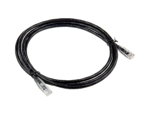 Kabel kategorii 6, Czarny, Wtyk RJ45/męski RJ45dł.: 2m, mat. koszulki: PVC