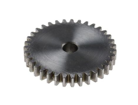 Koło zębate walcowe, moduł: 1, l.zębów: 35, śr. piasty: 14mm, śr. otworu: 6mm, Stal