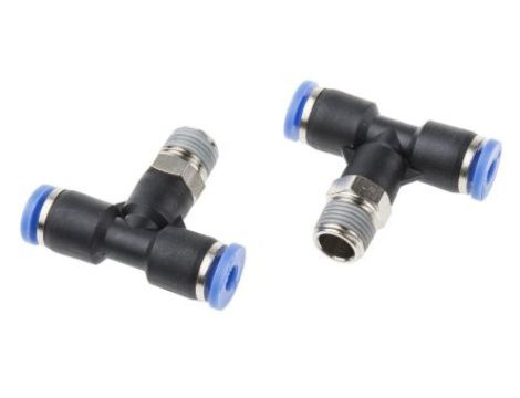 Adapter gwintowany teowy typu gwint – rura, 10 barów