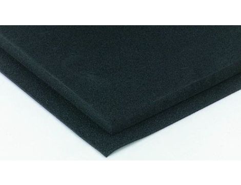 Arkusz gumy, Czarny, 45kg/m, 1m x 2m x 3mm, RS PRO