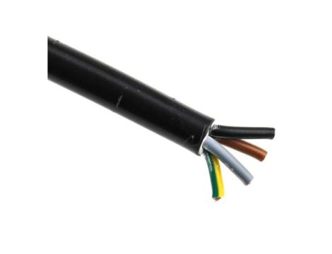 Sieciowy kabel zasilający 4 Core Polichlorek winylu PVC Sheath Czarny 8.87mm od , 300 V, 500 V