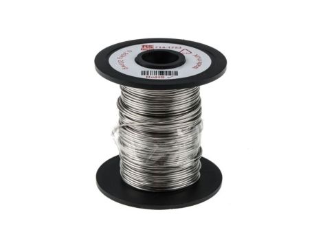 Drut oporowy +1150C Stop niklu i chromu 0.91mm Jednordzeniowy Maksymalnie +1150 C. RS PRO