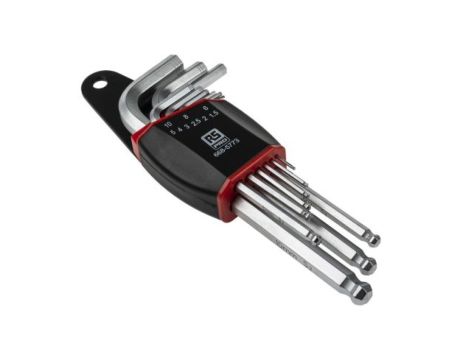 Zestaw kluczy imbusowych, 1,5 2 2,5 3 4 5 6 8 10 mm Jednostki metryczne, 9 szt. 1.5mm Końcówka kulkowa, typu L,