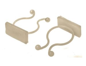 Klips samoprzylepny Spinka do kabli, 20mm, materiał: Nylon 66, 40 x 25.5mm, RS PRO